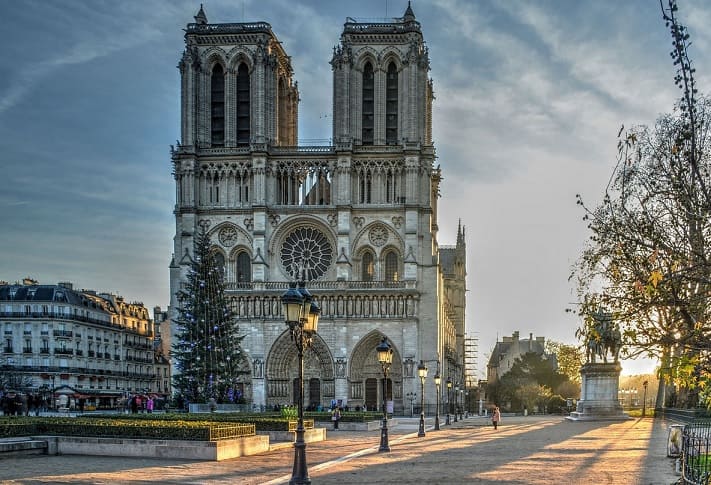 mercado de navidad en Notre Dame