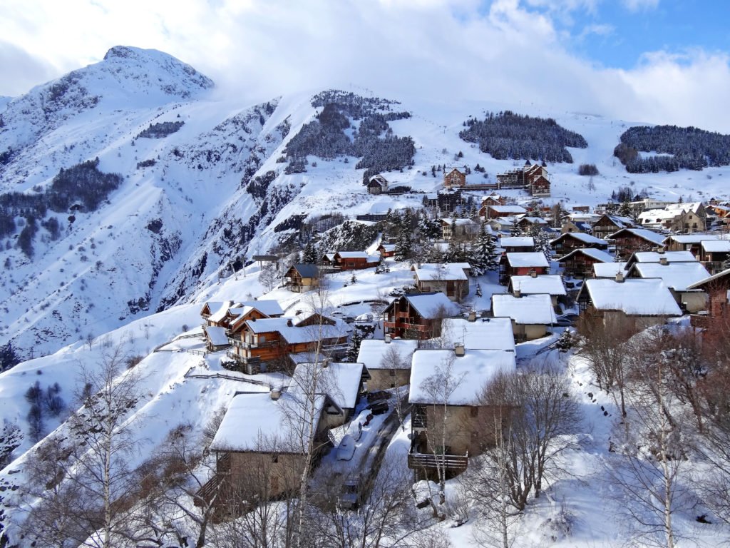 Estación de esquí de los Alpes