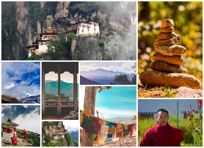 Bután destino para visitar este año, país místico para visitar, vista a la montaña, monasterio de roca