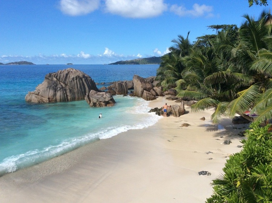 Seychelles La Digue Tropical Beach