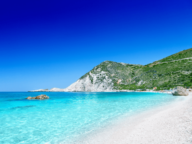 Cefalonia, Grecia arena blanca, hogar de una de las mejores playas de Grecia