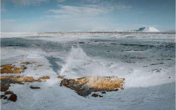 Krafla Islandia, un lugar de rodaje de Star Wars, donde se filmó la Base Starkiller en Ilum en The Force Awakens